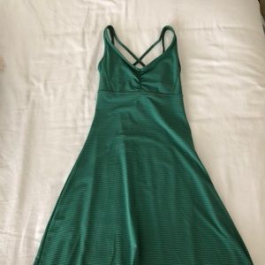 Women’s xs Prana green striped athletic dress
